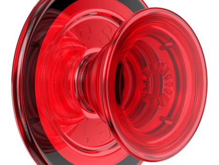 POPSOCKETS PopGrip Danger Red Translucent MagSafe Aftageligt Greb m. Standerfunktion For Sale