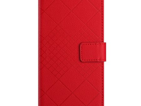 EIDERWOOD Sony Xperia 10 VI  Læder Cover m. Pung & Strop - Rombe Indgravering - Rød Discount