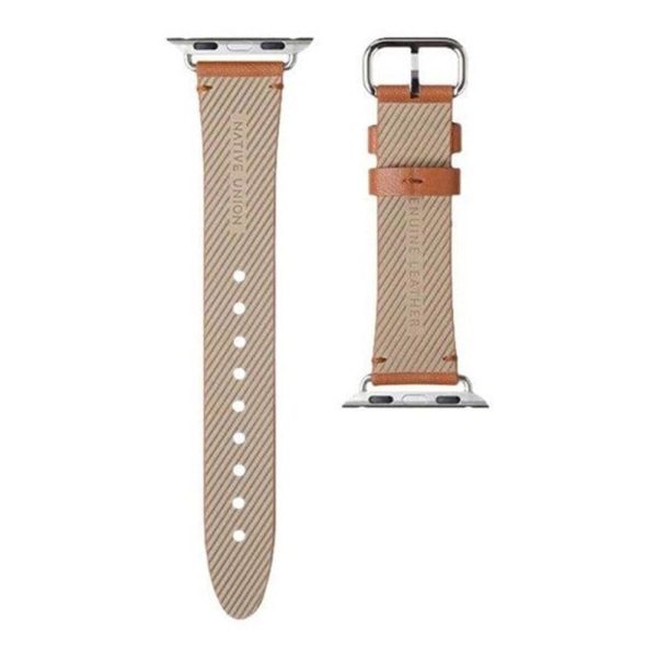 Apple Watch (38 40 SE 41 42mm) Native Union Classic Strap Ægte Læder Rem - Brun Online