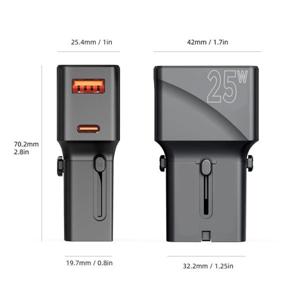 Mobile Origin Rejse Adapter EU US UK AU 25W - Sort Supply