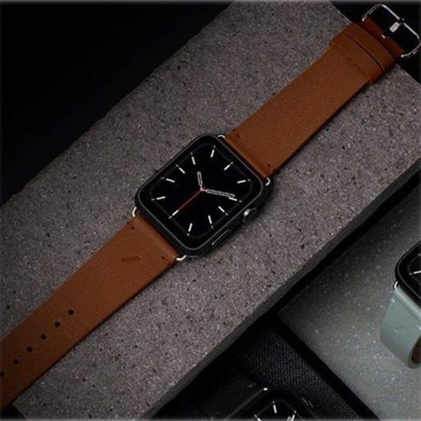 Apple Watch (38 40 SE 41 42mm) Native Union Classic Strap Ægte Læder Rem - Brun Online