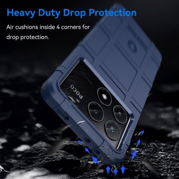 EIDERWOOD Xiaomi Poco X6 Pro Rugged Shield Series Håndværker Cover - Blå Online Hot Sale