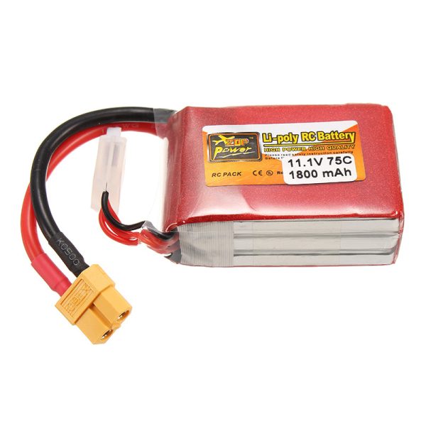 ZOP Power 11.1V 1800mAh 75C 3S Lipo Battery XT60 Plug For FPV RC Drone Supply