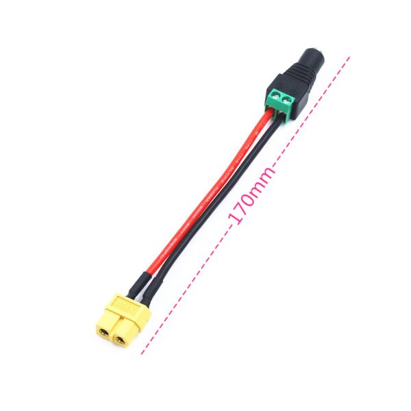 AMASS XT60 Connector Female To DC 5.5mm*2.5mm   5.5mm*2.1mm DIY Wire Cable for RC Airplane Sale